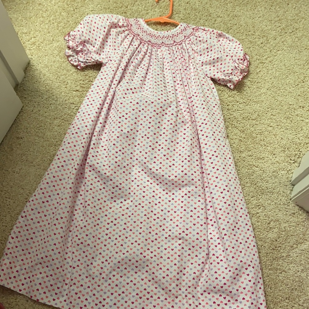 Smocked heart dress 💜 ❤️ 💕